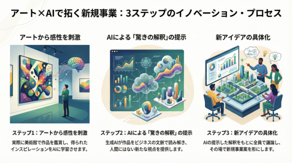 アート×AIイメージ図